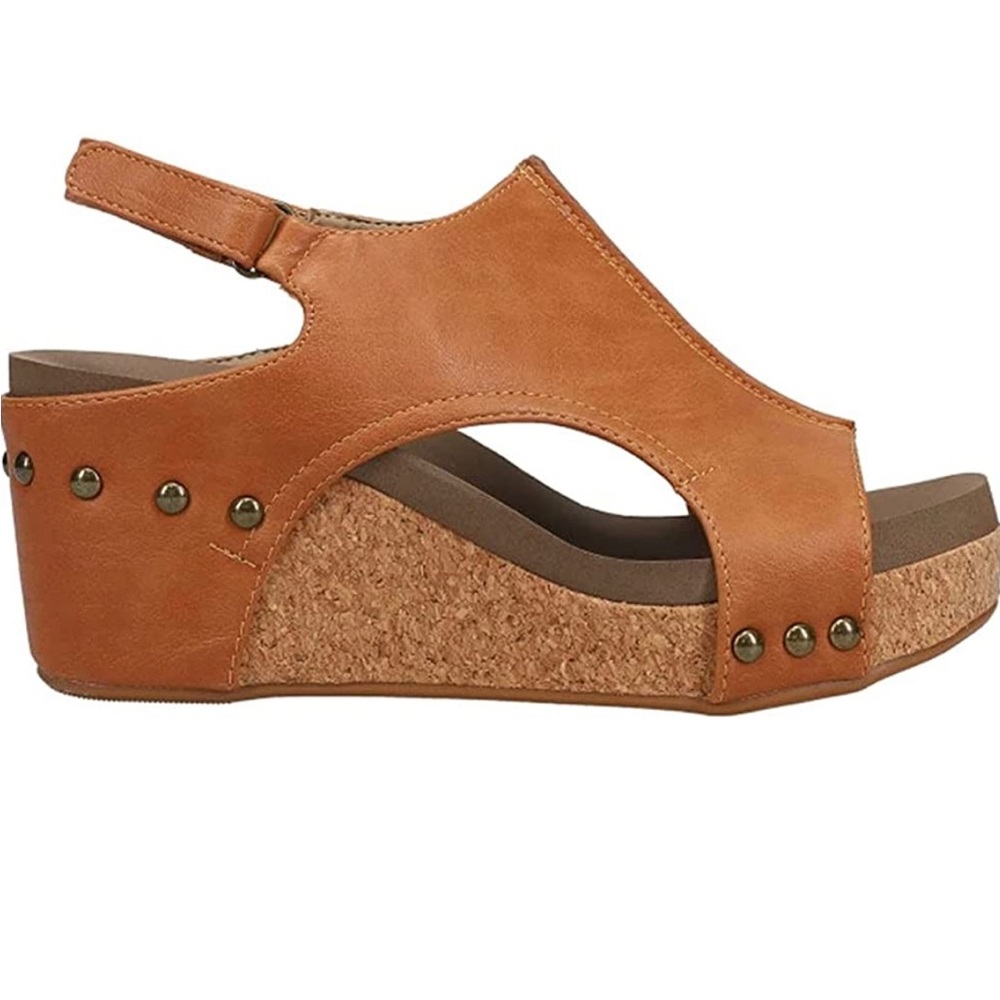 Cognac Carley Wedge